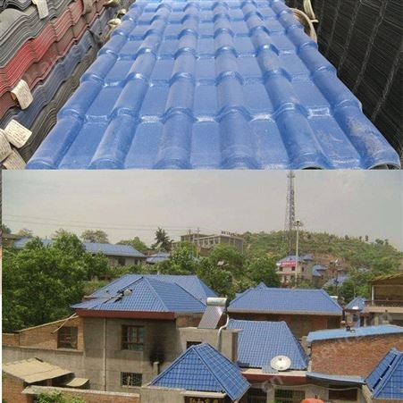 防腐瓦屋顶合成树脂瓦欧式洋房屋面塑料瓦竹节波浪瓦全国供应