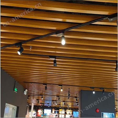 仿木纹铝管方通康装厂家定制天花吊顶装饰铝方通氟碳滚涂铝制品