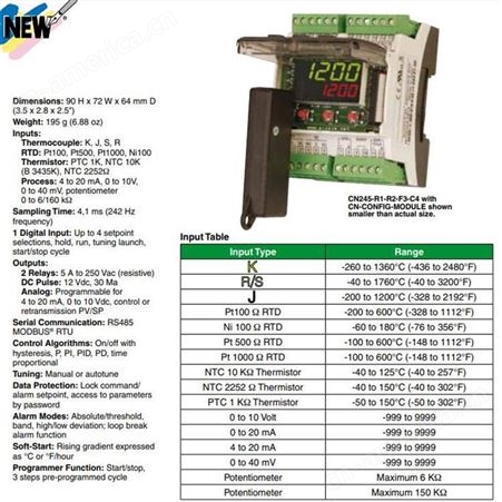 CN245-R1-R2-F3-C4温度控制器 OMEGA欧米茄