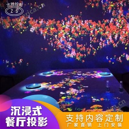 餐厅互动投影广东餐厅全息光影全息投影 互动游戏5D光影餐厅