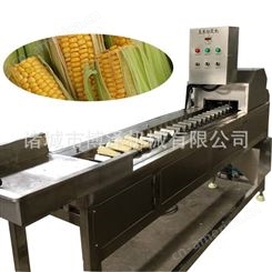 定制玉米切块机 连续式鲜玉米切段分割机 全自动玉米切头去尾机 博泽玉米加工设备