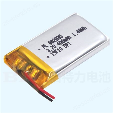 点读笔电池602035-400mAh聚合物锂离子3.7V 应用于感应灯,计步器,胸牌电池