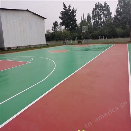 河北珅玖体育 球场地坪 硅pu 塑胶篮球场地面 硅pu球场施工 塑胶跑道