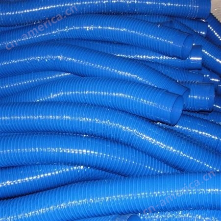 批发工业吸尘管蓝色PVC伸缩管 pvc钢丝软管