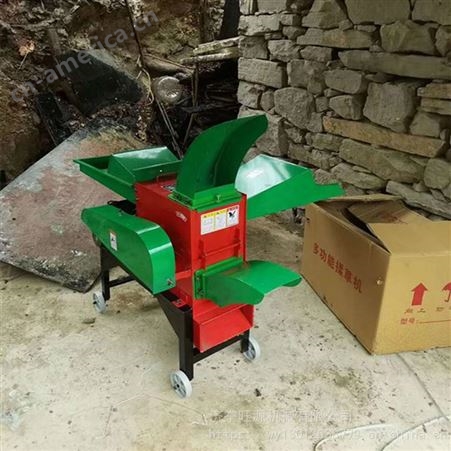家用电铡草机 自动输送切草设备 大型秸秆高喷揉草机