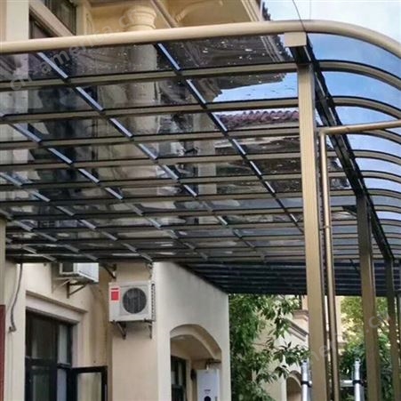 铝合金雨棚 定制 PC耐力板雨棚 铝合金透明*棚 铝合金防雨棚