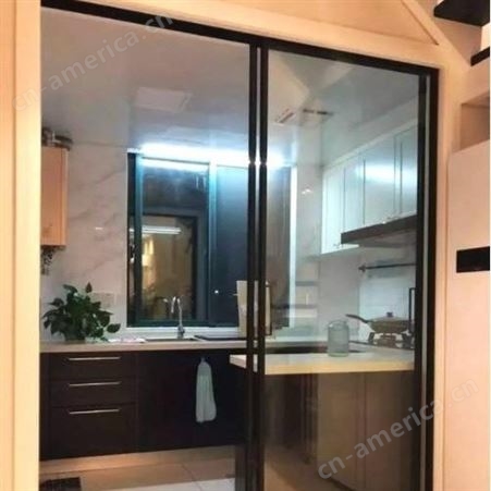 简约玻璃门 简约窄边框铝合金门 卫生间平开门 吊趟门