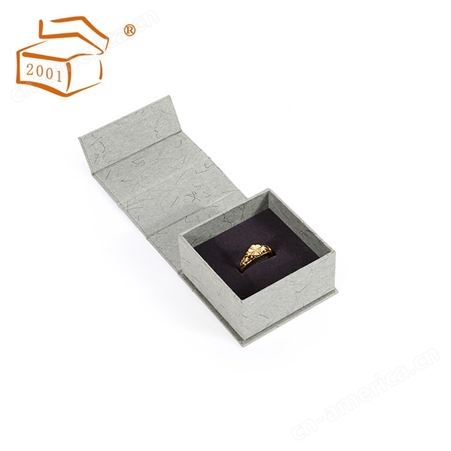灰色珠宝盒定制厂家 项链饰品盒 定制珠宝戒指盒 首饰盒