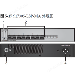 华为 HUAWEI ​98010895 S1730S-L8P-MA 8个10/100/1000Base-T以太网端口,PoE+,交流供电 监控专用POE交换机