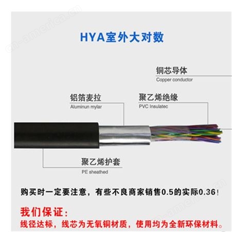 ZR-HYA22 阻燃型铠装通信电缆生产厂家