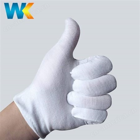 白手套纯棉劳保作业手套通用白棉手套文玩拉架礼仪手套