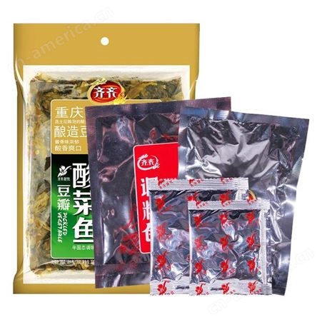 正宗重庆齐齐餐饮川味豆瓣酸菜鱼调料350g*3袋包装