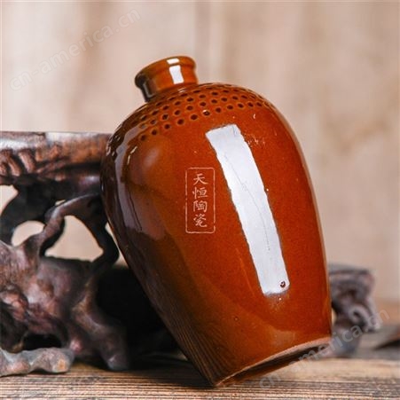 红釉酒瓶 陶瓷空酒瓶 仿古酒瓶 天恒陶瓷 仿古陶瓷酒瓶 