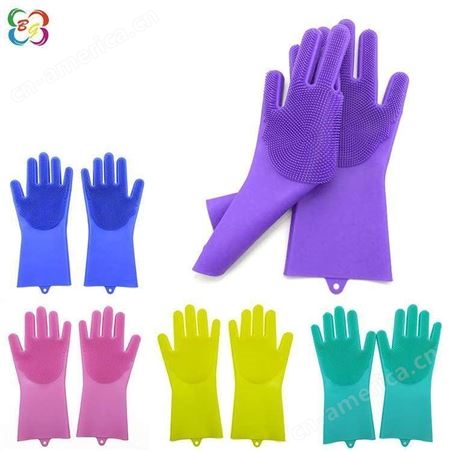 通用型硅胶手套长款博高硅胶多功能家务清洁手套生产厂家