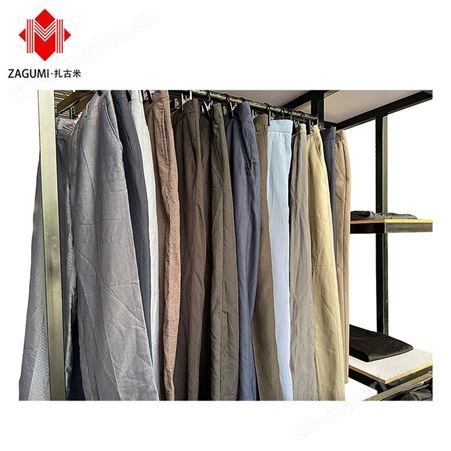 广州扎古米 中国used Clothes旧衣服服装市场跨境直销二手衣服外贸出口男式西裤二手长裤