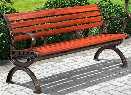 公园凳 公园椅户外 户外长椅子 休闲实木靠背椅