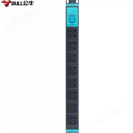 公牛BULL PDU机柜插座/插线板/插排/接线板GNE-1080 10A八位总控全长1.8米