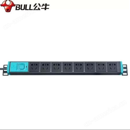 公牛BULL PDU机柜插座/插线板/插排/接线板GNE-1080 10A八位总控全长1.8米