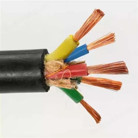  弘泰线缆有限公司 一枝秀 橡胶电缆多芯软电缆户外移动用电线电缆3*4+2