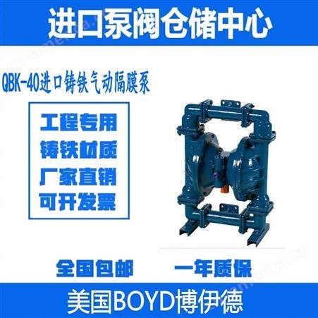 进口铸铁气动隔膜泵 QBK-40进口铸铁气动隔膜泵 美国BOYD博伊德