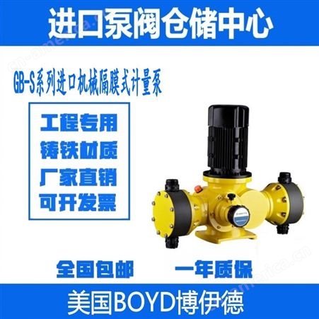 进口机械隔膜式计量泵 GB-S系列进口机械隔膜式计量泵 美国BOYD博伊德