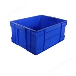 塑料周转箱长方形加厚可选带盖 胶框大号工业蓝色塑胶箱