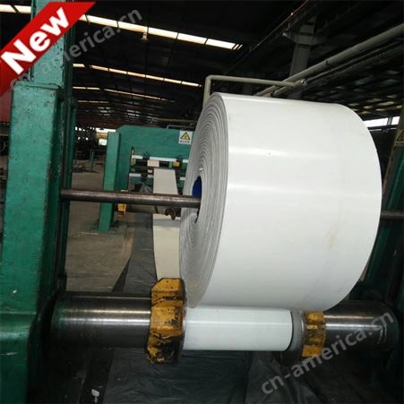 白色橡胶输送带 用于耐酸碱行业物料传送 占地面积小