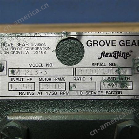 美国 Grove Gear进口 GR系列蜗轮减速机 813