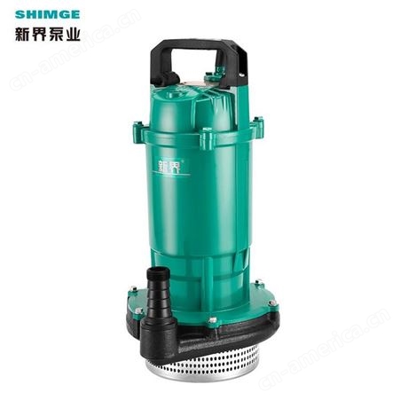 三相1.1kw潜水泵新界QX14-16-1.1K3铸铁耐磨集水坑排水泵