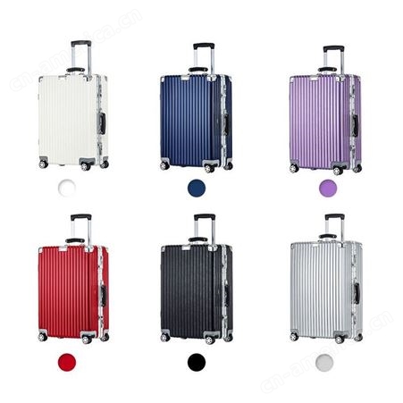 易贝箱包直角复古铝框拉杆箱logo定制 TSA海关密码锁旅行箱做图案 登机箱行李箱厂家