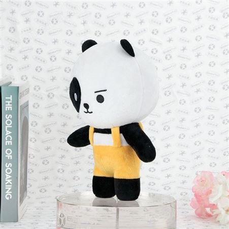 大熊猫公仔玩具定制 动物园林卡通毛绒玩偶 活动PP棉玩具娃娃 企业吉祥物定制