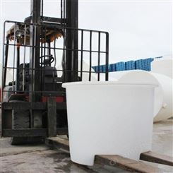 加厚铲车塑料桶周转桶1000L1500L能铲车的塑胶桶厂家豪升容器