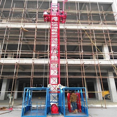上料称重1.6吨龙门架升降机 高楼施工龙门架式物料提升机 建筑升降货梯