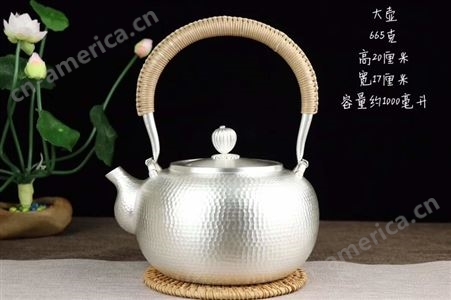 S999纯银茶具整套装 茶壶茶器家用泡茶手工银壶价格