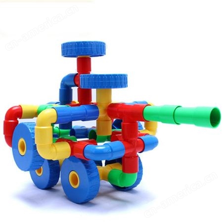 利幼ABS早教积木玩具批发 桶装儿童益智拼插积木