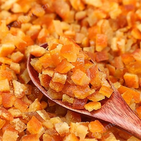 糖渍橙皮丁 月饼汤圆馅料烘焙原料 大小颗粒果脯脐橙皮粒批量供应