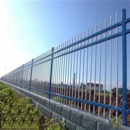 别墅庭院围墙护栏杆小区社区锌钢围墙护栏工厂铁艺围栏 厂家定做