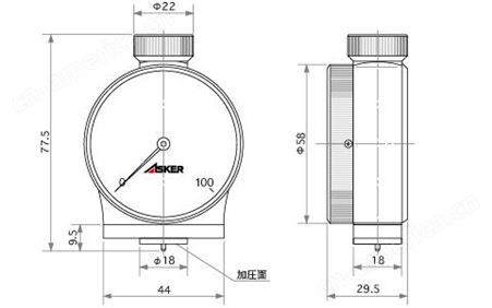 日本ASKER橡胶硬度计ISO-A型