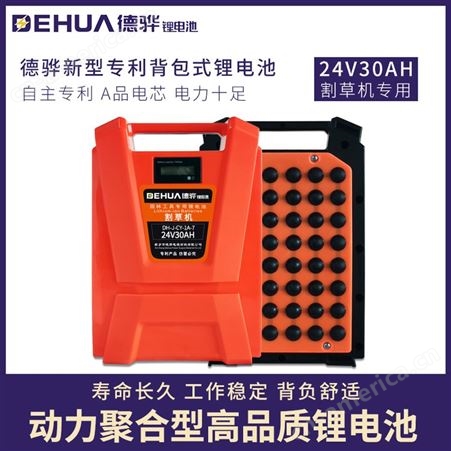 德骅割草机专用24v充电式背包电池新款大小橘修剪机割灌机电池