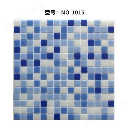 群舜NO-1023蓝色游泳池马赛克瓷砖 户外水池陶瓷砖