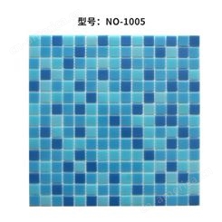 NO-1005蓝色马赛克家装背景墙 洗手间北欧风格厨房防水墙贴瓷砖
