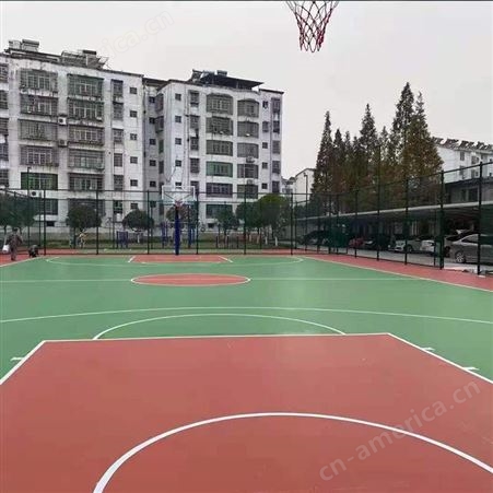 泰立-十堰篮球场塑胶价格-篮球场地施工-标准篮球场建设