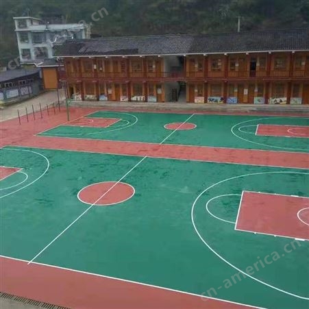 泰立-十堰篮球场塑胶价格-篮球场地施工-标准篮球场建设