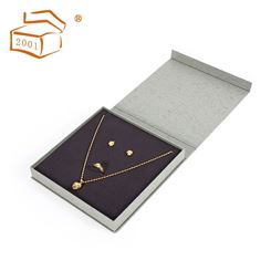 灰色珠宝盒定制厂家 项链饰品盒 定制珠宝戒指盒 首饰盒
