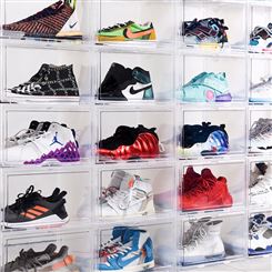 20个装盒收纳盒球鞋防氧化鞋柜透明鞋子鞋墙亚克力网红塑料