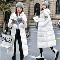 棉衣女加长款冬季新款韩版宽松大码女装过膝加厚棉服女外套代发
