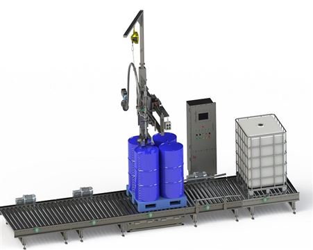 三合包装机械 液体肥灌装机 液体肥自动上盖旋盖灌装机 常压工作